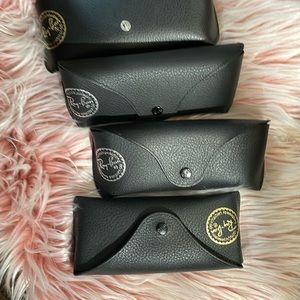 Ray ban Leather Pouch Universal Soft Sunglasses Case w/ Cleaning Cloth